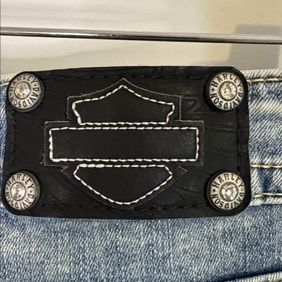 Harley-Davidson Skinny Embellished Low-Rise Wash Jeans 99161-16VW Size 6 - Picture 10 of 16